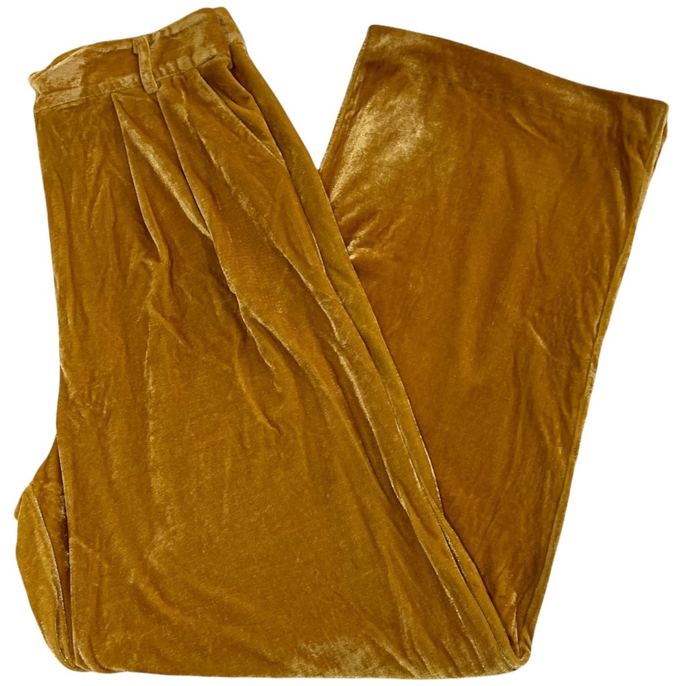 GREY LAB Velvet Pants in Gold